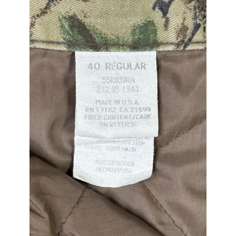 Duxbak Pants Men's 40 Regular Vintage Thinsulate Realtree Camo Hunting USA Made - Picture 5 of 15